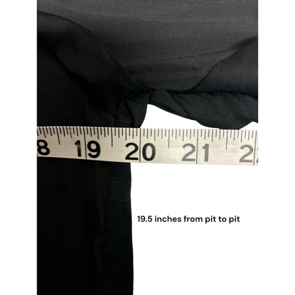 Dolan Left Coast Collection Womens Ruffle Sleeve Blouse Black Medium - Picture 5 of 6